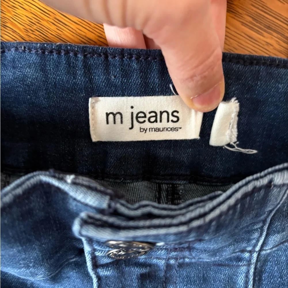 M Jeans Maurices Women's 10 High Rise Flare Dark Wash Jeans Denim No Back Pocket - Picture 2 of 14